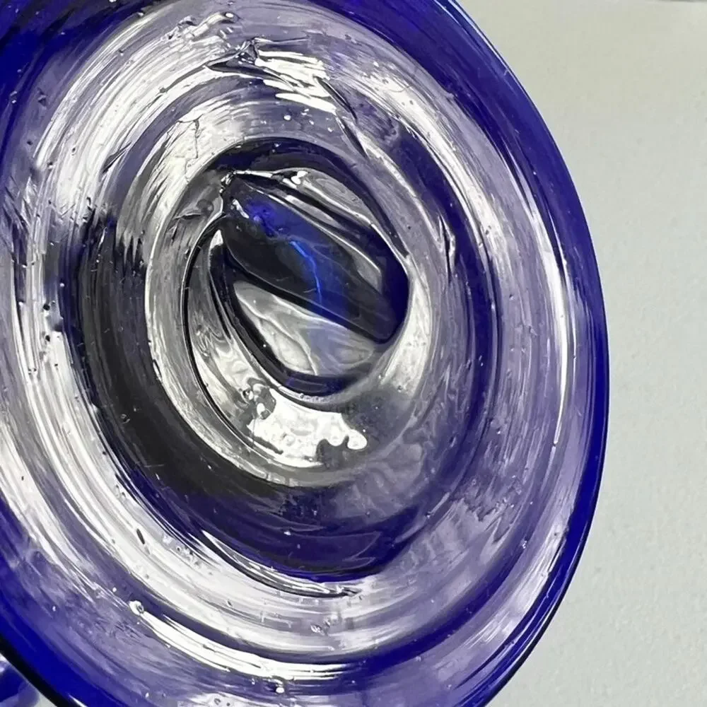 Mexican Swirl Hand Blown Margarita Glasses 7